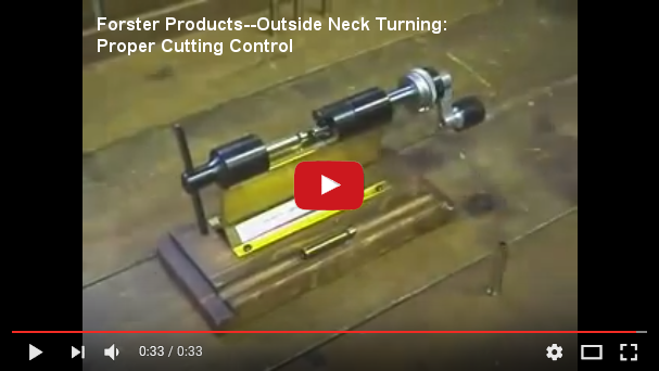 Forster Products--Outside Neck Turning: Proper Cutting Control at YouTube.com