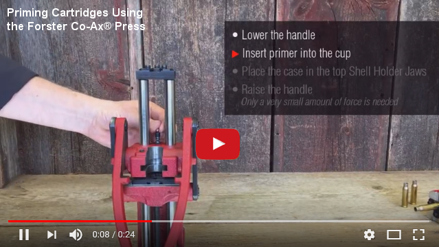 Priming Cartridges Using the Forster Co-Ax® Press at YouTube.com